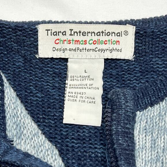 Vintage Tiara International Christmas Collection Sweater Vest Size Large Snowman - Picture 4 of 7